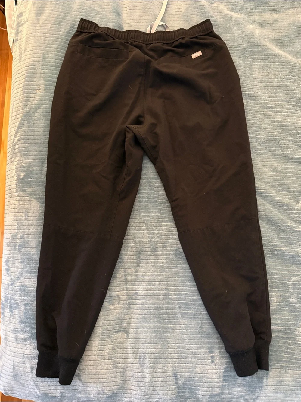 Figs Black Joggers with White Drawstring